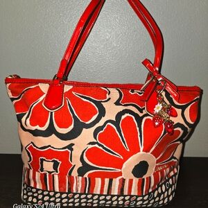 Rare Coach Poppy Bag Floral Tote